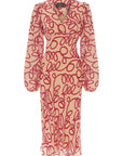 Printed Puff Sleeve V - neck Dress | Porterist