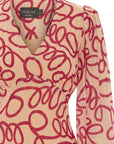 Printed Puff Sleeve V - neck Dress | Porterist