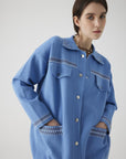 Exquise Regular Cardigan with Stones Pocket and Collar Detail - Porterist 2