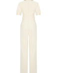 Exquise Regular Bone Jumpsuit with Stone Collar - Porterist 7