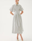 Striped Midi Shirt Dress | Porterist