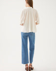 White Neck Tie Semi - sheer Blouse | Porterist