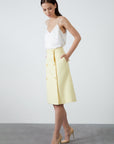 Double-breasted Closure Bone Button Skirt | Porterist