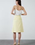 Double-breasted Closure Bone Button Skirt | Porterist