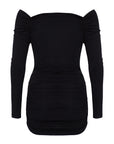 Black Rosetta Mini Jersey Dress - Porterist 2