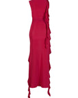 Fuchsia Kendall Midi Jersey Dress - Porterist 3