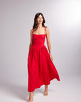 Bridged Red Long Dress | Porterist