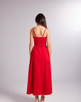 Bridged Red Long Dress | Porterist