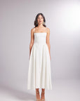 Bridged White Long Dress | Porterist