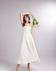 Bridged White Long Dress | Porterist