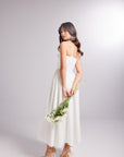 Bridged White Long Dress | Porterist