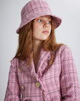 Tweed Bucket Hat Pink - Porterist 1