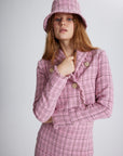 Tweed Bucket Hat Pink - Porterist 3