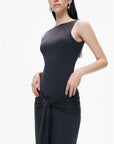 Anthracite Backless Maxi Dress