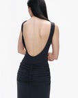 Anthracite Backless Maxi Dress