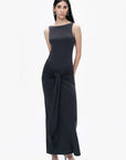 Anthracite Backless Maxi Dress