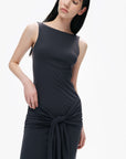 Anthracite Backless Maxi Dress