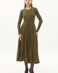 Exquise Geometric Patterned Midi Dress with Tie Detail - Porterist 1