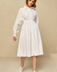 White Waist Elastic Detailed Dress Fınal Item - Porterist 2
