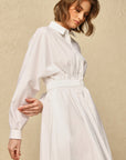 White Waist Elastic Detailed Dress Fınal Item - Porterist 3