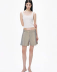 Ecru Printed Detail Crop Top