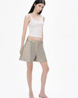Ecru Printed Detail Crop Top
