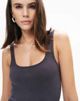 Anthracite Printed Detail Crop Top