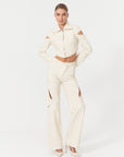 Chaby Cut Out Shoulder Ivory Jacket