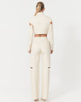 Chaby Cut Out Shoulder Ivory Jacket