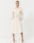 Chaby Ivory Trench Coat