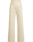 Chaby Wide Leg Ivory Pants