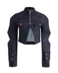 Davidson Cropped Blue Denim Jacket