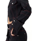 Davidson Cropped Blue Denim Jacket