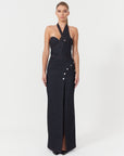 Davidson Cross Neck Maxi Dress