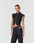 Davidson Cut Out Wide Leg Pants