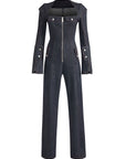 Harvey Denim Long Sleeve Jumpsuit
