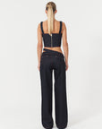 Harvey Sleeveless Denim Crop Top