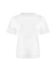 J Logo Oversize Basic White T-Shirt