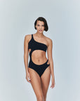 Ocean Cut Out Swimsuit Black