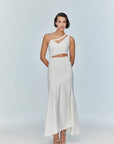 Ron Cut Out Long White Dress