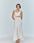 Ron Cut Out Long White Dress