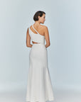 Ron Cut Out Long White Dress