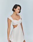 Ron Cut Out Mini White Dress