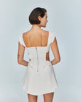 Ron Cut Out Mini White Dress