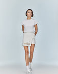 Ron Eye Mini White Skirt