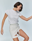 Ron Eye Mini White Skirt