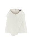 Ron Zippered Mini White Skirt