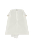 Ron Zippered Mini White Skirt