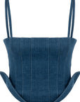 Sosa Square Neck Blue Top
