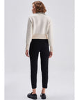 Black Knitwear Jacket With Stripe Details | Porterist